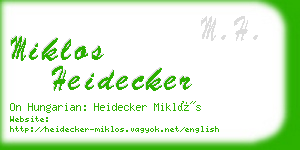 miklos heidecker business card